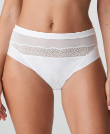 High-waisted full briefs with embroideries
