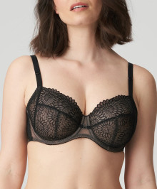 Sexy Underwear : Full-cup underwired bra with embroideries
