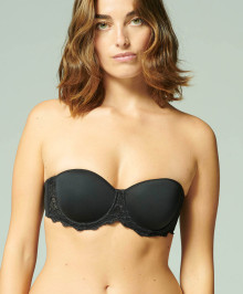 Invisible Bras : Bandeau bra with removable straps