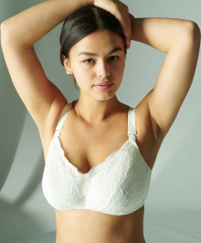 Full Coverage, Underwire : Plus size nursing bra full cup with removable wires