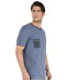 T shirt manches courtes Recreate Sleep Skiny Men Blue profil