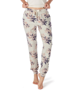 Pantalon gris a fleurs Loungewear Collection Skiny grey flowers