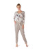 Pantalon Loungewear Collection Skiny rose melange profil