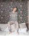 Pantalon College girl sleep Skiny Flower Melange Print Ensemble