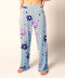 Pantalon en viscose aquamarine flowers Night In Mix & Match Skiny S 080776 S473