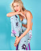 Pantalon en viscose aquamarine flowers Night In Mix & Match Skiny S 080776 S473 3