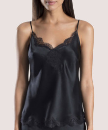 HOMEWEAR : Silk cami top with thin straps