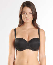 Bandeau bra with moulded cups