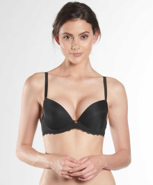 Invisible Bras : Push-up plunge bra with moulded cups