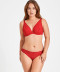 Soutien gorge grande taille triangle plunge rouge Rosessence rouge gala Aubade HK12 02 GALA 3