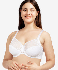 Full Coverage, Underwire : Full cup underwired bra plus size