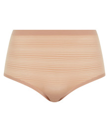 PANTIES & THONGS : High cut briefs with textured stripes