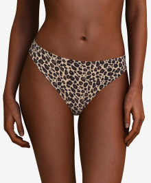 Invisibles : Thong low cut leopard