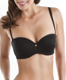 Bandeau bra with removable straps