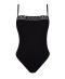 Maillot de bain une pièce bustier sans armatures bretelles amovibles Lise Charmel bain Ajourage Couture noir ABA7215 NO 100