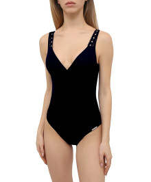 One-piece Swimsuit and Slimming : One piece swimsuit extra support with open back