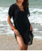 Tunique de plage Lise Charmel bain Ajourage Couture noir ASA4415 NO