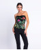 Bustier en satin de soie Lise Charmel Fleurs Étoiles éclat étoile (noir et multicolore) ACH4496 EE 7