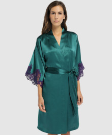 Nightgown, Robe : silk negligee