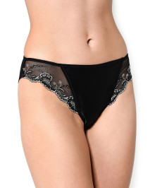 LINGERIE : Silk briefs with opaque back