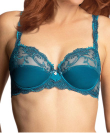 Full Coverage, Underwire : Silk full cup bra with wires